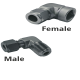 Male & Female Elbow Tube Fittings – Precision Flow Control Components